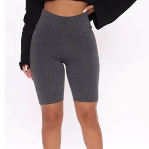 Fashionnova grey biker shorts- brand new never worn🎀🎀🎀